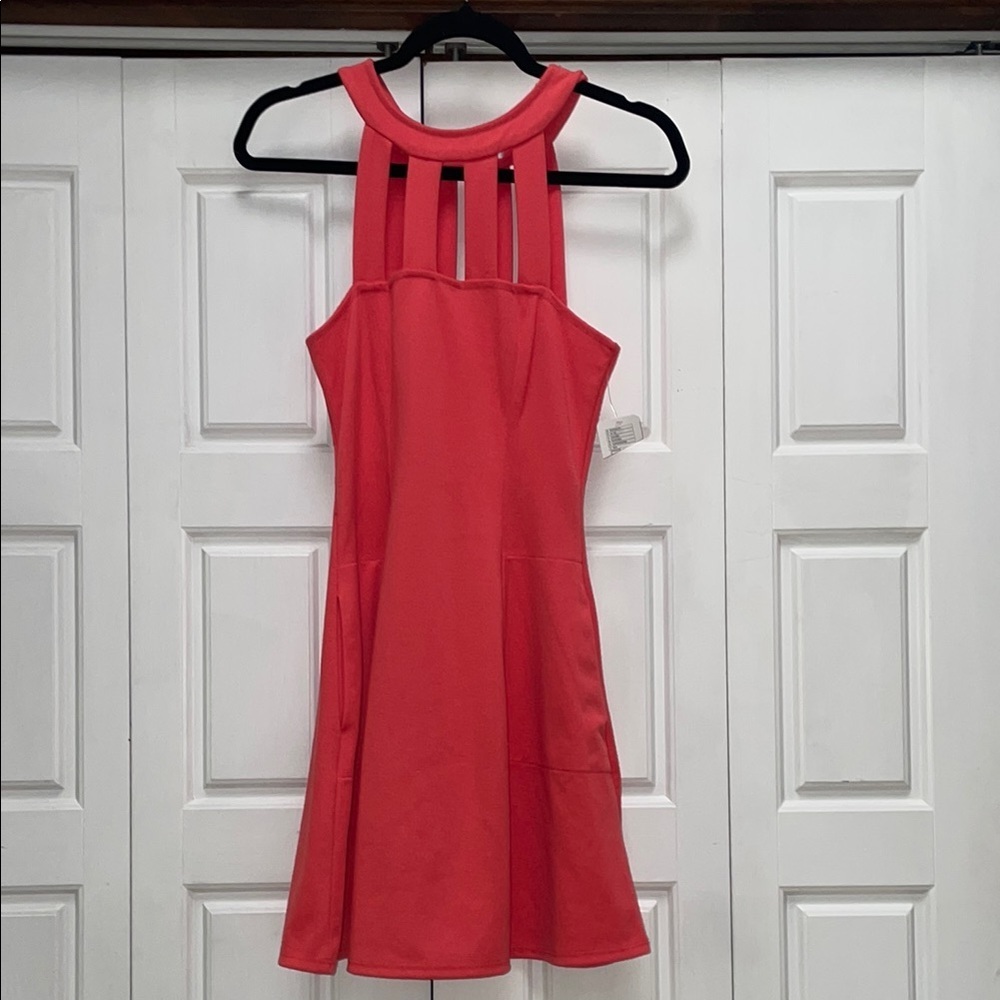 FP Movement by Free People Orange Pink Halter Sundress
